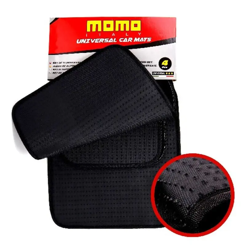 Tapetes Para Automóvel Momo 015 Branco/Preto 4 Uds 2