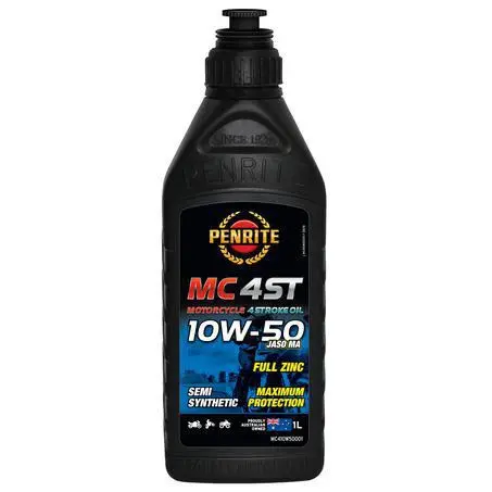 Penrite 4-Stroke 10W-50 Semi- Synthetic Motorcycle Engine Oil 1L - Mc410w50001 1