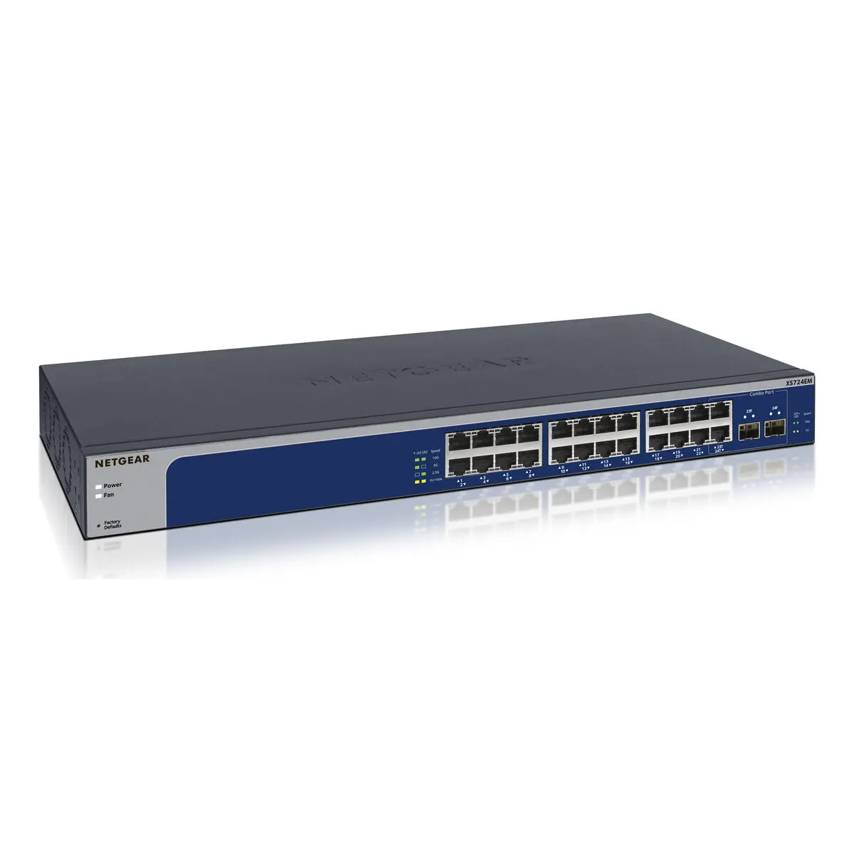 Switch Netgear Xs724em-200Eus Azul Cinzento 1
