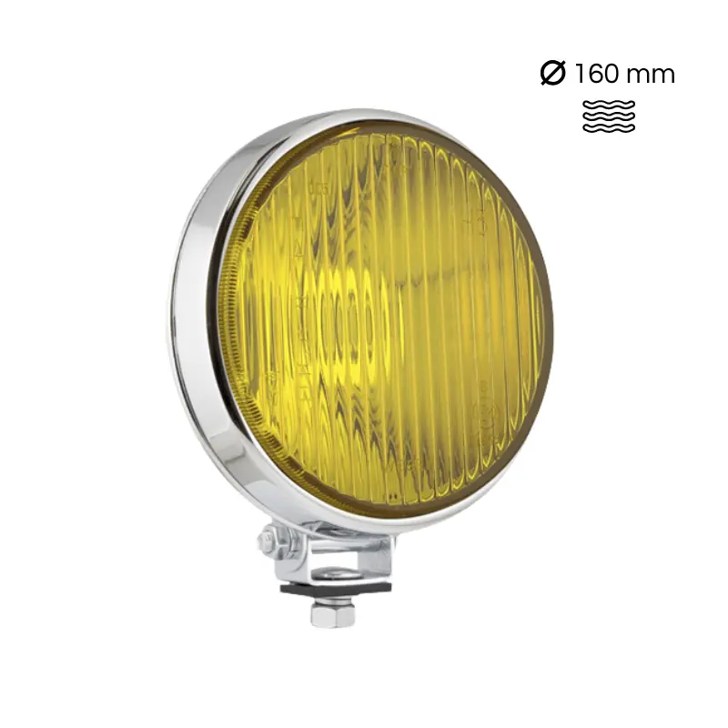 Farol De Nevoeiro Wesem 0610 (Cromado, Vidro Amarelo) 1