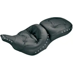 Mustang - One-Piece Ultra Touring Seat - Regal Style W/ Chrome Studs - '99-07 Touring 1