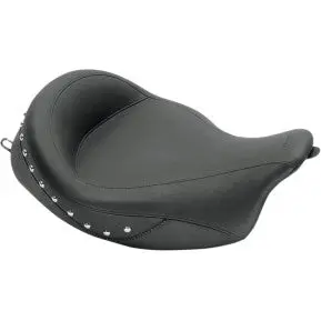 Mustang - Super Wide Solo Seat - Chrome Studded, Vinyl - '08-20 Touring 1
