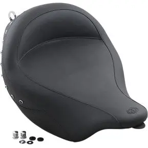 Mustang - Super Wide Solo Seat - Black Studded, Vinyl - '08-20 Touring 1