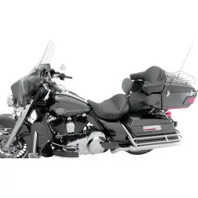Mustang - Super Touring Seat W/ Drivers Backrest - Smooth, Chrome Studded - '08-20 Touring 1
