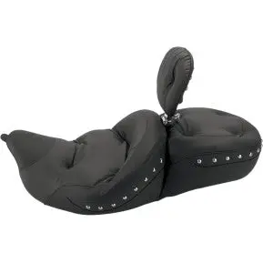 Mustang - Super Touring Seat W/ Drivers Backrest - Regal Style W/ Chrome Studded Seat - '08-20 Touring 1