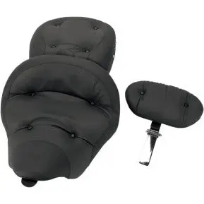 Mustang - Super Touring Seat W/ Drivers Backrest - Regal Style W/ Chrome Studded Seat - '08-20 Touring 2