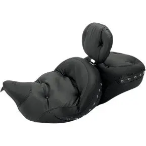 Mustang - Super Touring Seat W/ Drivers Backrest - Regal Style, Black Studded - '08-20 Touring 1