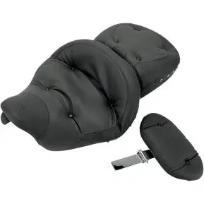 Mustang - Super Touring Seat W/ Drivers Backrest - Regal Style, Black Studded - '08-20 Touring 2
