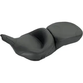 Mustang - Heated One-Piece 2-Up Vinyl Seat - Smooth - '99-07 Touring 1