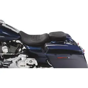 Mustang - Wide Tripper Solo Seat - Black, Diamond Stitch - '08-20 Touring 2