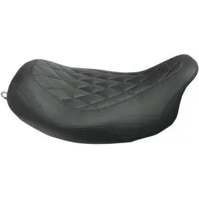 Mustang - Wide Tripper Solo Seat - Black, Diamond Stitch - '08-20 Touring 1