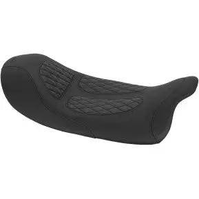 Mustang - Dave Perewitz Signature Solo Seat - Diamond Stitch, Black - '08-20 Touring 1