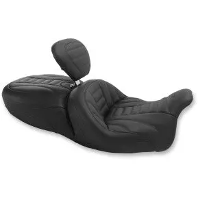 Mustang - One-Piece Vintage Touring Seat - Standard W/ Backrest - '15-20 Touring 1