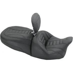 Mustang - One-Piece Vintage Touring Seat - Forward Seat W/ Drivers Backrest - '15-20 Touring 1