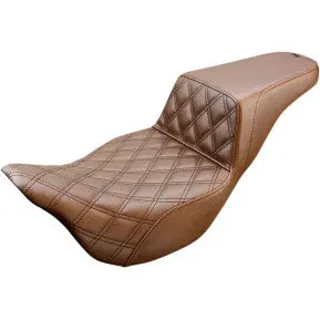 Saddlemen Step-Up Seat - Front Lattice Stitch - Brown (808-07B-172Br) Touring 08-24, Cvo 14 1