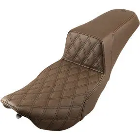 Saddlemen Step-Up Seat - Front Lattice Stitch - Brown (897-06-172Br) Touring 97-07 1