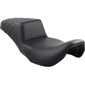 Saddlemen Step-Up Seat - Rear Lattice Stitch - Black (897-06-173) Touring 97-07 1