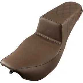 Saddlemen Step-Up Seat - Rear Lattice Stitch - Brown (897-06-173Br) Touring 97-07 1