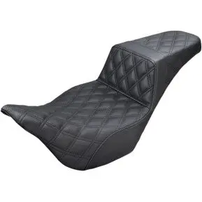 Saddlemen Step-Up Seat - Full Lattice Stitch - Black (808-07B-175) Touring 08-24, Cvo 14 1