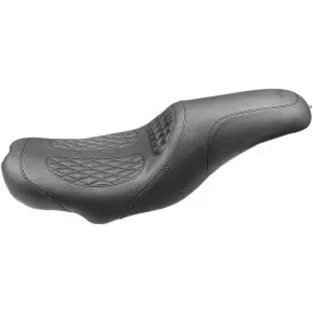 Mustang - Signature Series Tripper Fastback Seat For Yaffe Tank - Diamond Stitch Center Inlays - '08-20 Touring 1