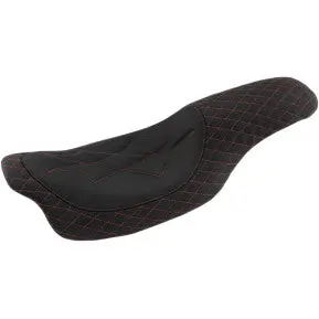 Mustang - Revere Journey One-Piece Seat - Diamond Stitch, Red Thread - '08-20 Touring 1