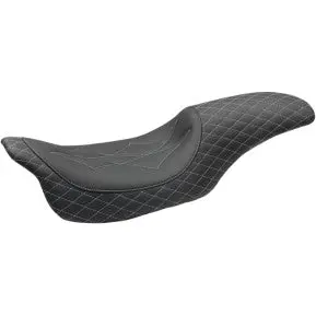 Mustang - Revere Journey One-Piece Seat - Diamond Stitch, Gray Thread - '08-20 Touring 1
