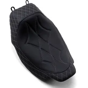Mustang - Revere Journey Solo Seat - Diamond Stutch, Gray Thread - '08-20 Touring 1
