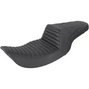 Saddlemen Step-Up Seat - Front Tuck-N-Roll/Rear Lattice Stitch - Black (897-06-176) Touring 00-07 1