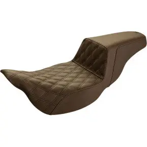 Saddlemen Step-Up Seat - Extended Reach - Front Lattice Stitch - Brown (808-07B-172Brex) Touring 08-24, Cvo 14 1
