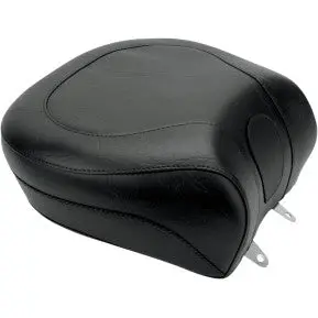 Mustang - Wide Style Rear Seat - Black, Vintage - '00-07 Softail 1