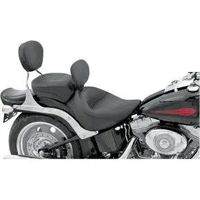 Mustang - Wide Style Solo Seat With Removable Backrest - Black, Vintage - '06-17 Softail 2