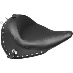 Mustang - Wid Style Solo Seat With Removable Backrest - Studded - '16-17 Efi Flstci 1