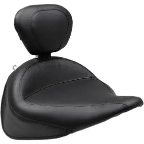 Mustang - Wide Style Solo Seat With Removable Backrest - Black, Vintage - '16-17 Efi Flstci 1