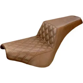 Saddlemen Step-Up Seat - Front Lattice Stitch - Brown (818-30-172Br) Softail 18-24 1