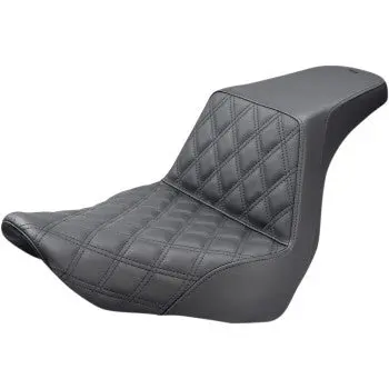 Saddlemen Step-Up Seat - Front Lattice Stitch - Black (818-29-172) Softail 18-24 1