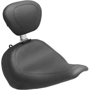 Mustang - Wide Tripper Seat With Backrest - Black, Vintage - '1820 Flfb & Flfbs 1