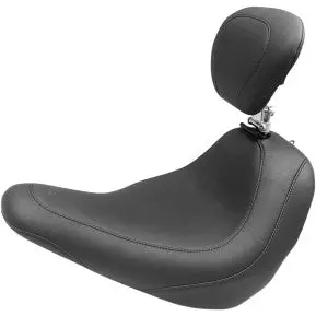 Mustang - Wide Tripper Front Seat With Backrest - Black, Vintage - '18-20 Flsb & Fxlr 1
