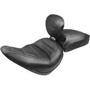 Mustang - Solo Tour Seat With Drivers Backrest - Quad Stitch - '18-20 Flsl 1