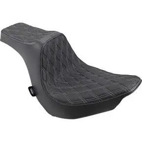 Drag - Predator Iii Seat - Double Diamond, Silver Thread - '18-20 Softail 1