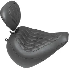 Mustang - Wide Tripper Front Seat - Black, Diamond Stitch - '18-20 Fxbr & Fxbrs 1