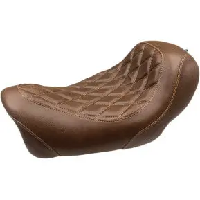 Mustang - Wide Tripper Seat - Brown, Diamond Stitch - '14-17 Fxdf 1