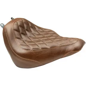 Mustang - Wide Tripper Front Seat - Brown, Diamond Stitch - '18-20 Fxfb, Flde, Flhc, & Flhcs 1