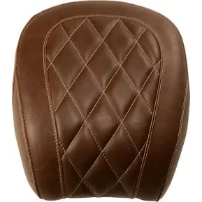 Mustang - Wide Tripper Rear Seat - Brown, Dimaond Stitch - '18-20 Flde, Flhc, & Flhcs 1