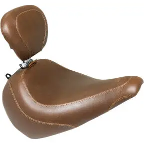 Mustang - Wide Tripper Front Seat With Backrest - Brown, Vintage - '18-20 Flfb & Flfbs 1