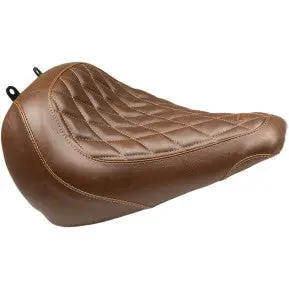 Mustang - Wide Tripper Front Solo Seat - Brown, Diamond Stitch - '18-20 Flfb & Flfbs 1