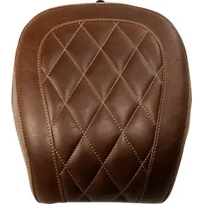 Mustang - Wide Tripper Rear Seat - Brown, Diamond Stitch  '18-20 Fxbb & Fxbrs 1