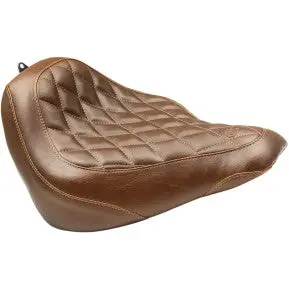Mustang - Wide Tripper Front Solo Seat - Brown, Diamond Stitch - '18-20 Flsl 1