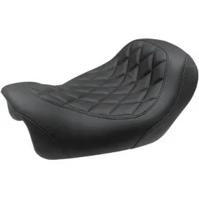 Mustang - Wide Tripper Seat - Black, Diamond Stitch - '14-17 Fxdf 1
