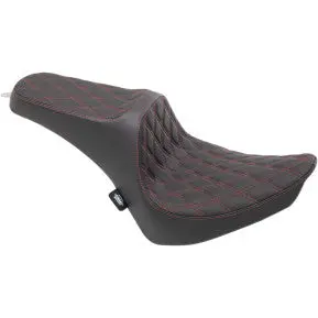 Drag - Predator Iii Seat - Double Diamond, Red Thread - '00-17 Softail 1