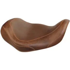 Mustang - Wide Tripper Solo Seat - Brown, Smooth - '06-17 Dyna 1